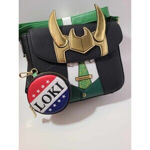 Loungefly Marvel Loki For President Cosplay Crossbody NEW Handbag Tie